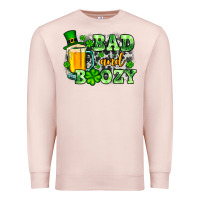 Pale Pink St. Patrick's Bad and boozy Premium Sweatshirt - OliviaCreatesArt