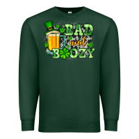 Sports Green St. Patrick's Bad and boozy Premium Sweatshirt - OliviaCreatesArt
