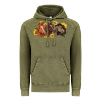Vintage Olive western horses Vintage Hoodie - MaliasSmallBusiness