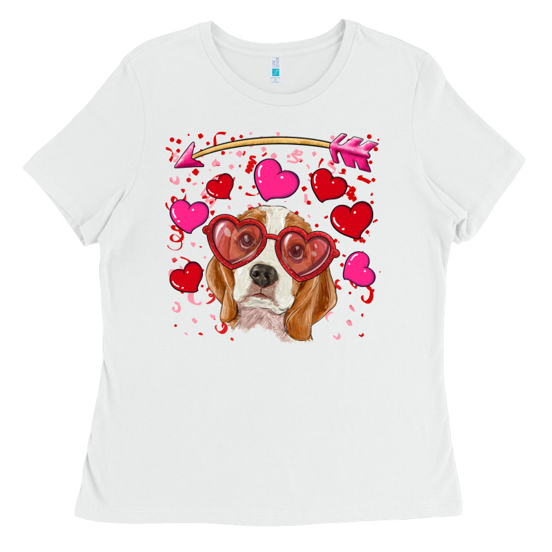 Valentines Day  Beagle Ladies Tee by RanaPortraitStore | Teevron