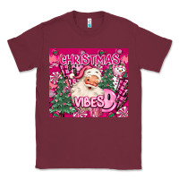 Burgundy pink christmas vibes Classic Tee - MaliasSmallBusiness