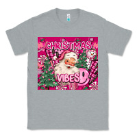 Heather Grey pink christmas vibes Classic Tee - MaliasSmallBusiness