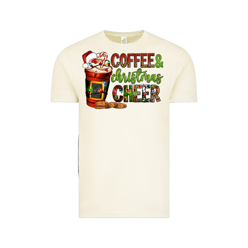 Coffee And Christmas Cheer Vintage Tee by NancyCooperArtShop | Teevron