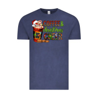 Vintage Denim Coffee and Christmas cheer Vintage Tee - NancyCooperArtShop