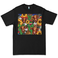 Black western cactus sunflower highlands cow Premium Tee - BarkalooDesign