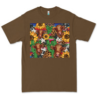 Cacao western cactus sunflower highlands cow Premium Tee - BarkalooDesign