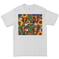 Dove Grey western cactus sunflower highlands cow Premium Tee - BarkalooDesign