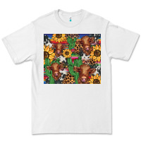 White western cactus sunflower highlands cow Premium Tee - BarkalooDesign