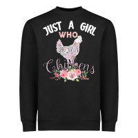 Black Just a girl who loves chickens Heavyweight Sweatshirt - Bettercallsaul