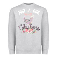 Heather Grey Just a girl who loves chickens Heavyweight Sweatshirt - Bettercallsaul