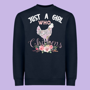 Just A Girl Who Loves Chickens Heavyweight Sweatshirt Designed By Bettercallsaul