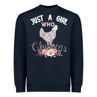 Navy Just a girl who loves chickens Heavyweight Sweatshirt - Bettercallsaul