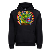 Black Merry Rexmas Urban Hoodie - CowhideDigitalArt