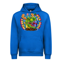 Cobalt Merry Rexmas Urban Hoodie - CowhideDigitalArt