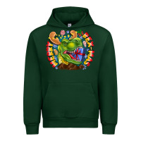 Foreset Green Merry Rexmas Urban Hoodie - CowhideDigitalArt