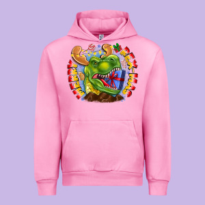 Merry Rexmas Urban Hoodie Designed By Cowhidedigitalart