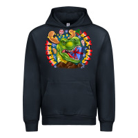 Navy Merry Rexmas Urban Hoodie - CowhideDigitalArt