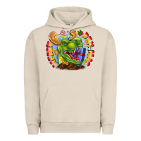 Pigment French Oak Merry Rexmas Urban Hoodie - CowhideDigitalArt