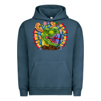 Pigment Midnight Navy Merry Rexmas Urban Hoodie - CowhideDigitalArt