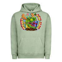 Pigment Oil Green Merry Rexmas Urban Hoodie - CowhideDigitalArt