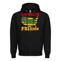 Black juneteenth 1865 freedom Zipper Hoodie - CowGirlArtShop