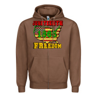 Chestnut juneteenth 1865 freedom Zipper Hoodie - CowGirlArtShop
