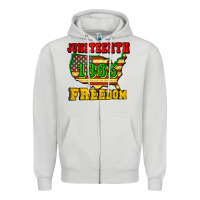 Dove Grey juneteenth 1865 freedom Zipper Hoodie - CowGirlArtShop