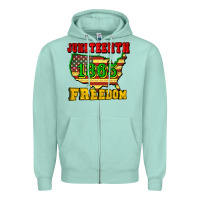 Seafoam juneteenth 1865 freedom Zipper Hoodie - CowGirlArtShop