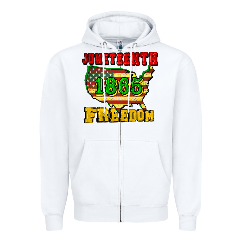 Juneteenth 1865 Freedom Zipper Hoodie by CowGirlArtShop | Teevron