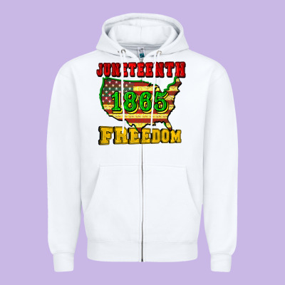 Juneteenth 1865 Freedom Zipper Hoodie Designed By Cowgirlartshop