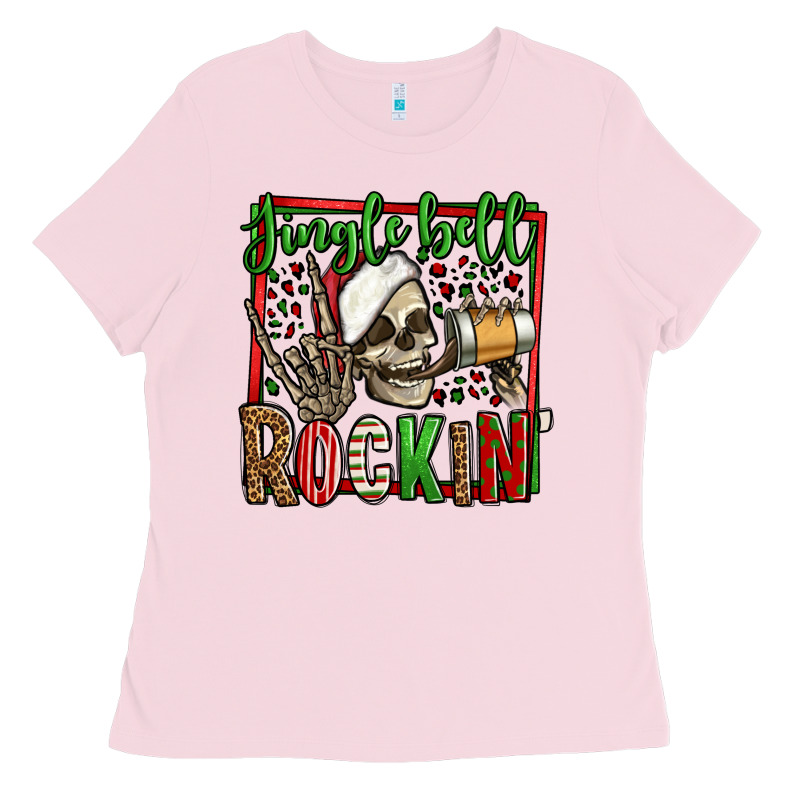 Jingle Bell Rockin Skeleton Christmas Ladies Tee by Jasminsmagicworld | Teevron