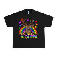 Black LGBTQ+ Oh Deer I'm Queer Urban Heavy Tee - BundleAndBundleShop