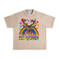 French Oak LGBTQ+ Oh Deer I'm Queer Urban Heavy Tee - BundleAndBundleShop