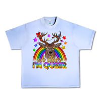 Grape Ice LGBTQ+ Oh Deer I'm Queer Urban Heavy Tee - BundleAndBundleShop