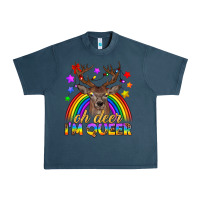 Midnight Navy LGBTQ+ Oh Deer I'm Queer Urban Heavy Tee - BundleAndBundleShop