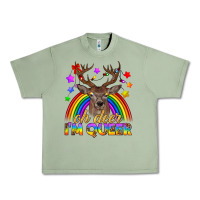Oil Green LGBTQ+ Oh Deer I'm Queer Urban Heavy Tee - BundleAndBundleShop
