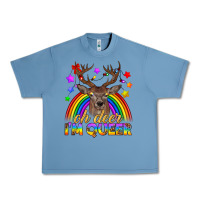 Pebble Blue LGBTQ+ Oh Deer I'm Queer Urban Heavy Tee - BundleAndBundleShop