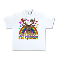 White LGBTQ+ Oh Deer I'm Queer Urban Heavy Tee - BundleAndBundleShop