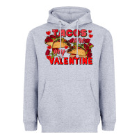 Heather Grey Tacos are my Valentine Valentine's Day Heavyweight Hoodie - FaDigitalArtStudio
