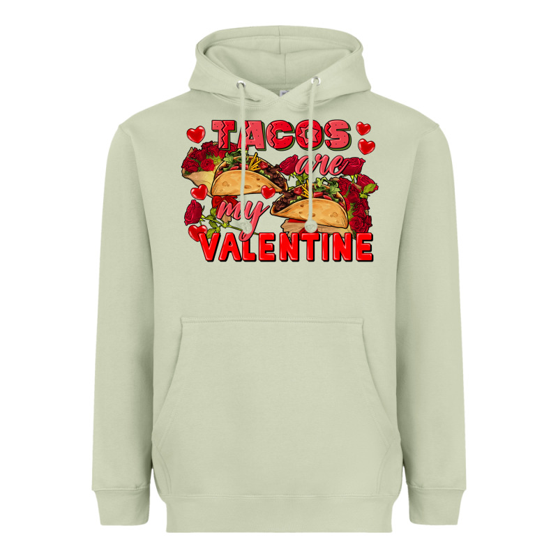 Tacos Are My Valentine Valentine's Day Heavyweight Hoodie by FaDigitalArtStudio | Teevron