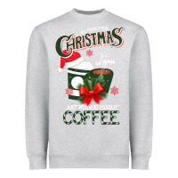 Heather Grey All I Want For Christmas Is You Just Kidding I Want Coffee Heavyweight Sweatshirt - Bettercallsaul