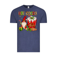 Vintage Denim christmas gnome hot cocoa Vintage Tee - MaliasSmallBusiness
