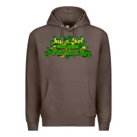 Coffee Just a girl who loves St. Patrick's Day Premium Hoodie - HowdyJamesFarm