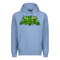 Colony Blue Just a girl who loves St. Patrick's Day Premium Hoodie - HowdyJamesFarm