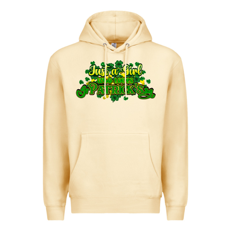 Just A Girl Who Loves St. Patrick's Day Premium Hoodie by HowdyJamesFarm | Teevron