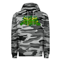 Slate Camo Just a girl who loves St. Patrick's Day Premium Hoodie - HowdyJamesFarm