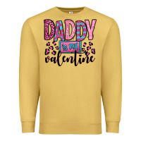 Antique Gold daddy is my valentine Premium Sweatshirt - OliviaCreatesArt