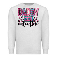 Oatmeal Heather daddy is my valentine Premium Sweatshirt - OliviaCreatesArt
