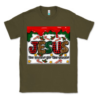 Army Green jesus the reason for the season Classic Tee - MaliasSmallBusiness