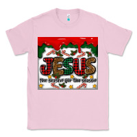 Bubblegum Pink jesus the reason for the season Classic Tee - MaliasSmallBusiness